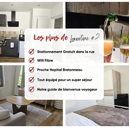 Lamartine2 T2 Entre Chu Bretonneau Et Centre Tours